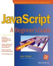 Cover of: JavaScript: a beginner's guide