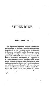 Cover of: Appendice a la seconde édition de la Bibliographie romantique