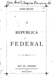 Cover of: A republica federal