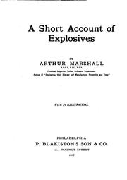 Cover of: A Short Account of Explosives by Arthur Marshall