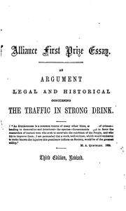 Cover of: Argument for the Legislative Prohibition of the Liquor Traffic