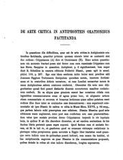 Cover of: Arnoldi Hug commentatio de arte critica in Antiphonteis orationibus factitanda
