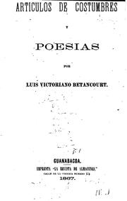 Cover of: Articulos de costumbres y poesías