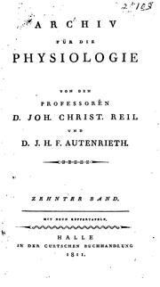 Cover of: Archiv für die Physiologie by Johann Christian Reil