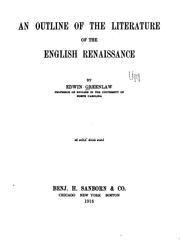 Cover of: An Outline of the Literature of the English Renaissance