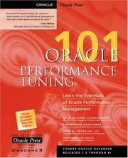 Cover of: Oracle performance tuning 101