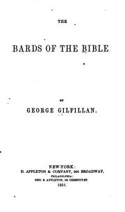 Cover of: The Bards of the Bible by George Gilfillan