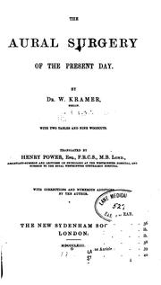 Cover of: The Aural Surgery of the Present Day