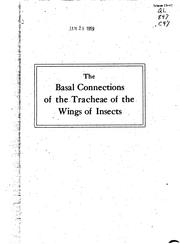 Cover of: The Basal Connections of the Tracheae of the Wings of Insects