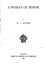 Cover of: A Woman of Honor by Henry Cuyler Bunner