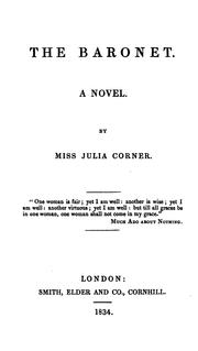 Cover of: The baronet by Julia Corner