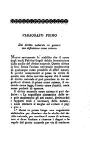 Cover of: Assunto primo della scienza del diritto naturale