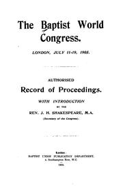 Cover of: Authorised Record of Proceedings