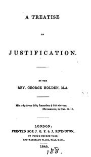 Cover of: A treatise on justification