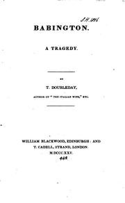 Cover of: Babington; a tragedy [in verse].