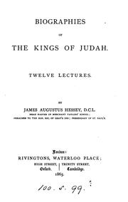 Cover of: Biographies of the kings of Judah, 12 lectures