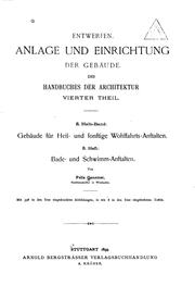 Cover of: Bade- und Schwimm-anstalten