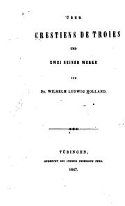 Cover of: Über Crestians de Troies und zwei seiner Werke