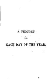Cover of: A thought for each day of the year; tr. by Wilfridus