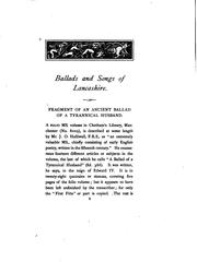 Cover of: Ballads & songs of Lancashire: chiefly older than the 19th century by John Harland