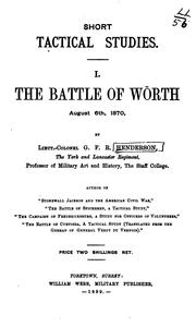 Cover of: The Battle of Wörth, August 6th, 1870