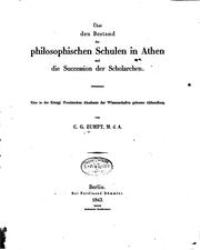 Cover of: Über den Bestand der philosophischen Schulen in Athen und die Succession der ...