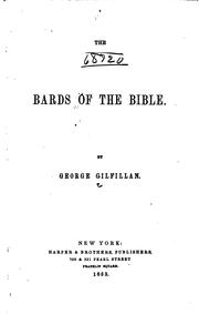 Cover of: The Bards of the Bible by George Gilfillan