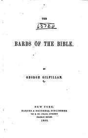 Cover of: The Bards of the Bible by George Gilfillan, George Gilfillan