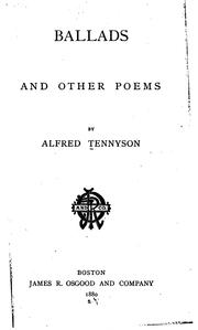 Cover of: Ballads and Other Poems by Alfred Lord Tennyson