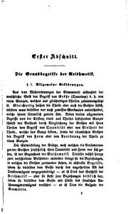 Cover of: Über das verhältniss der Arithmetik zur Geometrie: Insbesondere über die ...