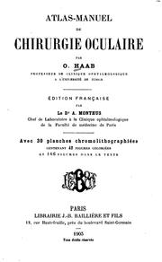 Cover of: Atlas-manuel de chirurgie oculaire