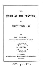 Cover of: The birth of the century; or, Eighty years ago