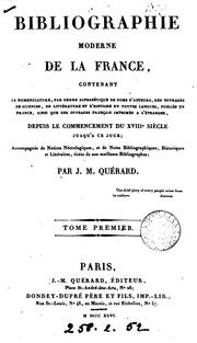 Cover of: Bibliographie moderne de la France by Joseph Marie Quérard
