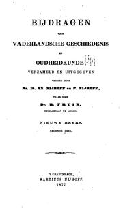 Cover of: Bijdragen voor vaderlandsche geschiedenis en oudheidkunde
