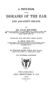 Cover of: A Text-book of the diseases of the ear and adjacent organs