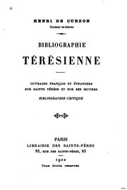 Cover of: Bibliographie Térésienne