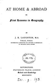 Cover of: At home and abroad; or, First lessons in geography