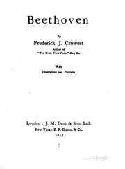 Cover of: Beethoven: With Illustrations and Portraits