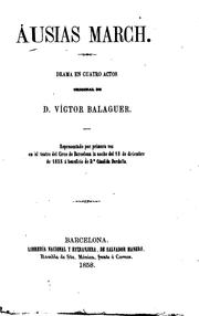 Cover of: Ausias March: Drama en cuatro actos by Víctor Balaguer