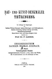 Cover of: Bau- und Kunst-Denkmäler Thüringens by Paul Lehfeldt, Paul Lehfeldt