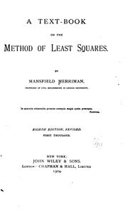 Cover of: A Text-book on the Method of Least Squares by Mansfield Merriman