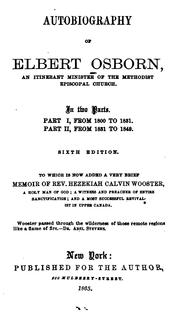Cover of: Autobiography ... in Two Parts: Part I, from 1800 to 1831; Part II, from 1831 to 1849 by Elbert Osborn