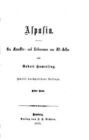 Cover of: Aspasia: Ein Künstler- und Liebesroman aus alt-hellas