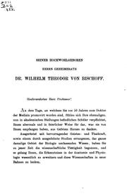 Cover of: Beiträge zur Biologie: Als Festgabe dem Anatomen und Physiologen th. L. W. Von Bischoff zum ...