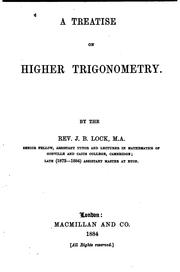 Cover of: A Treatise on Higher Trigonometry