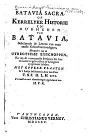 Cover of: Batavia sacra