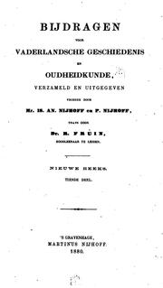 Cover of: Bijdragen voor vaderlandsche geschiedenis en oudheidkunde by N. Japikse, N. Japikse