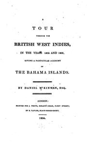 Cover of: A Tour Through the British West Indies, in the Years 1802 and 1803: Giving a ...