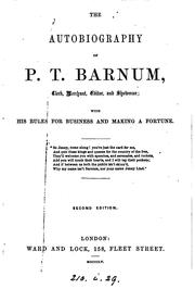 Cover of: The autobiography of P.T. Barnum