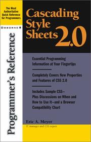 Cover of: Cascading style sheets 2.0: programmer's reference